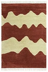Tapis shaggy - Amira Natural Cotton Shaggy (rouge/beige)