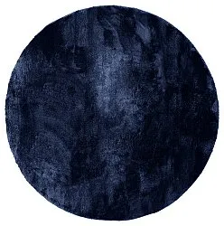 Tapis ronds - Aranga Super Soft Fur (bleu foncé)
