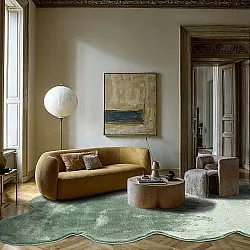 Tapis shaggy ondulé - Aranga Super Soft Fur (vert)
