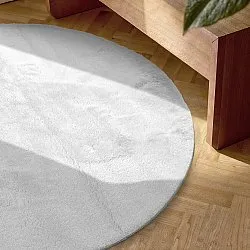 Tapis shaggy ovale - Aranga Super Soft Fur (blanc)