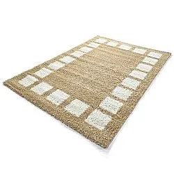 Tapis à poils longs - Asilah (beige/blanc)