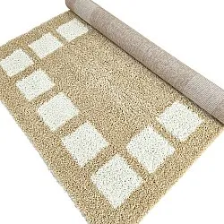 Tapis à poils longs - Asilah (beige/blanc)