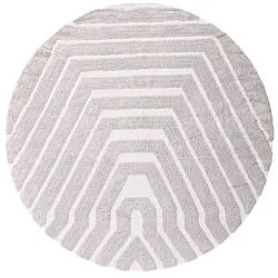 Tapis rond - Callista Natural Cotton Shaggy (taupe)