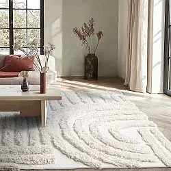 Tapis shaggy - Cazorla Natural Cotton Shaggy (blanc cassé)