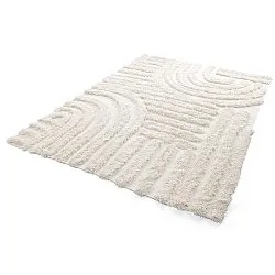 Tapis shaggy - Cazorla Natural Cotton Shaggy (blanc cassé)