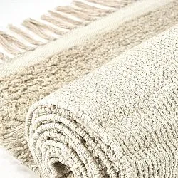 Tapis à poils longs - Celina Natural Cotton Shaggy (blanc cassé/beige)