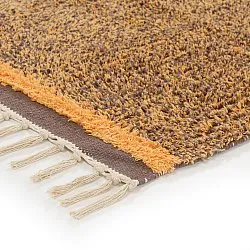 Tapis à poils longs - Celina Natural Cotton Shaggy (marron/orange)