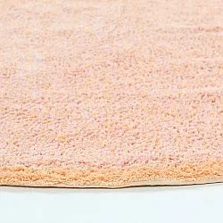 Tapis rond - Celina Natural Cotton Shaggy (rose/beige)