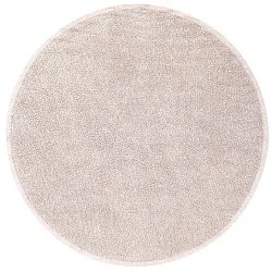 Tapis rond - Celina Natural Cotton Shaggy (taupe/lavande)
