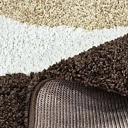 Tapis à poils longs - Chiniot (marron/beige/blanc)