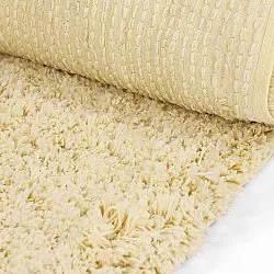 Tapis shaggy - Combarro Solid Cotton Shaggy (jaune clair)