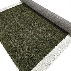 Tapis à poils longs - Conques (vert/blanc)