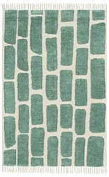 Tapis à poils longs - Cyrus Natural Cotton Shaggy (vert)
