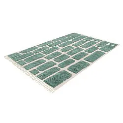 Tapis à poils longs - Cyrus Natural Cotton Shaggy (vert)