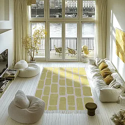 Tapis à poils longs - Cyrus Natural Cotton Shaggy (jaune)