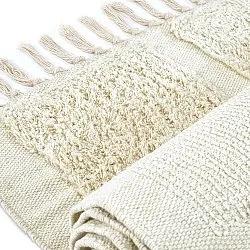Tapis à poils longs - Cyrus Natural Cotton Shaggy (blanc cassé)