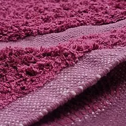 Tapis rond - Cyrus Natural Cotton Shaggy (rouge)