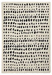 Tapis à poils longs - Dotty (noir/blanc)