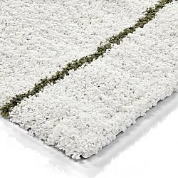 Tapis à poils longs - Eze (blanc/vert)