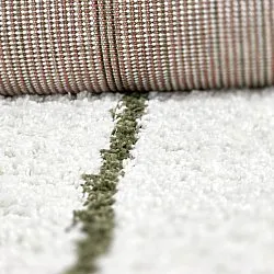 Tapis à poils longs - Eze (blanc/vert)