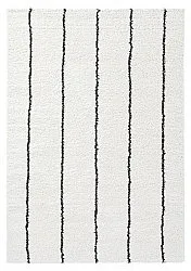 Tapis à poils longs - Eze (blanc/noir)
