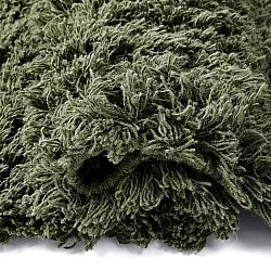 Tapis shaggy - Fassale Hand Woven Wool Shaggy (vert mousse)