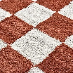 Tapis à poils longs - Gordes (orange/blanc)