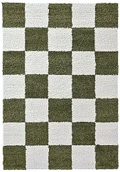 Tapis à poils longs - Gordes (vert/blanc)