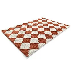 Tapis à poils longs - Albi (blanc/orange)