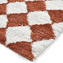 Tapis à poils longs - Albi (blanc/orange)