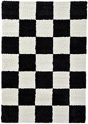 Tapis shaggy - Gordes (noir/blanc)