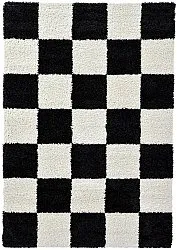 Tapis à poils longs - Gordes (noir/blanc)
