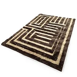 Tapis shaggy - Karbala (beige/marron)