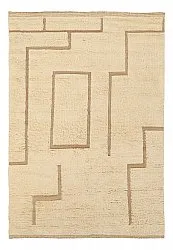 Tapis shaggy - Kiberg Hand Woven Wool Shaggy (crème)