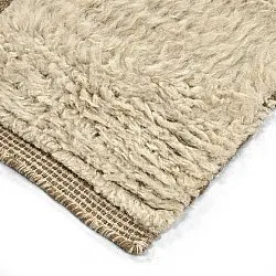 Tapis shaggy - Kiberg Hand Woven Wool Shaggy (crème)