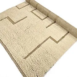 Tapis shaggy - Kiberg Hand Woven Wool Shaggy (crème)