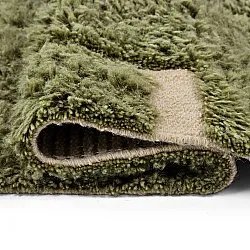 Tapis shaggy - Kiberg Hand Woven Wool Shaggy (vert)