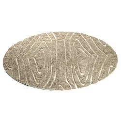 Tapis rond - Kindon Natural Cotton Shaggy (bež/bela)