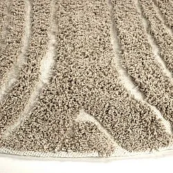 Tapis rond - Kindon Natural Cotton Shaggy (bež/bela)