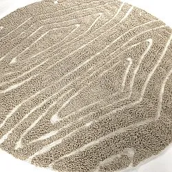 Tapis rond - Kindon Natural Cotton Shaggy (bež/bela)