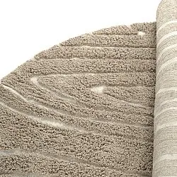 Tapis rond - Kindon Natural Cotton Shaggy (bež/bela)