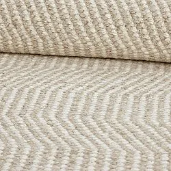 Tapis de laine - Larkana (beige/blanc)