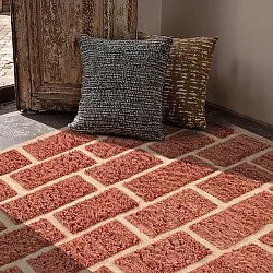 Tapis shaggy - Leknes Hand Woven Wool Shaggy (terre cuite)