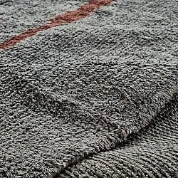 Tapis rond - Leora Natural Cotton Shaggy (noir/marron)