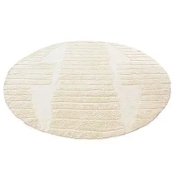 Tapis rond - Rani Natural Cotton Shaggy (beige)