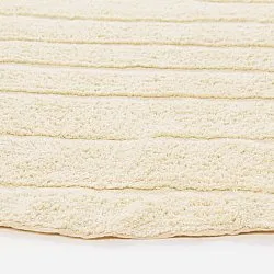 Tapis rond - Rani Natural Cotton Shaggy (beige)
