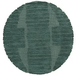 Tapis rond - Rani Natural Cotton Shaggy (vert)