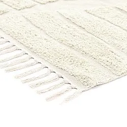Tapis shaggy - Rani Natural Cotton Shaggy (blanc cassé)