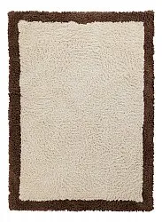 Tapis shaggy - Sagres Natural Cotton Shaggy (blanc cassé/marron)