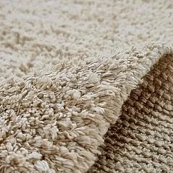 Tapis rond - Sivia Natural Cotton Shaggy (beige)